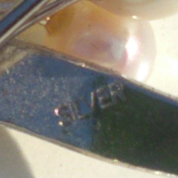 VINTAGE 925 Genuine Pearl Cluster Brooch Pin - Picture 3 of 8